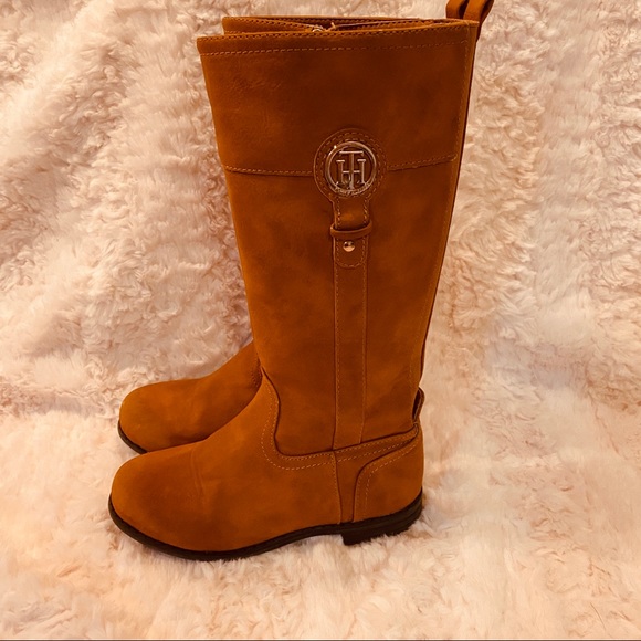 Tommy Hilfiger Other - Tommy Hilfiger Girls Tall Cognac Riding Boots Sz11